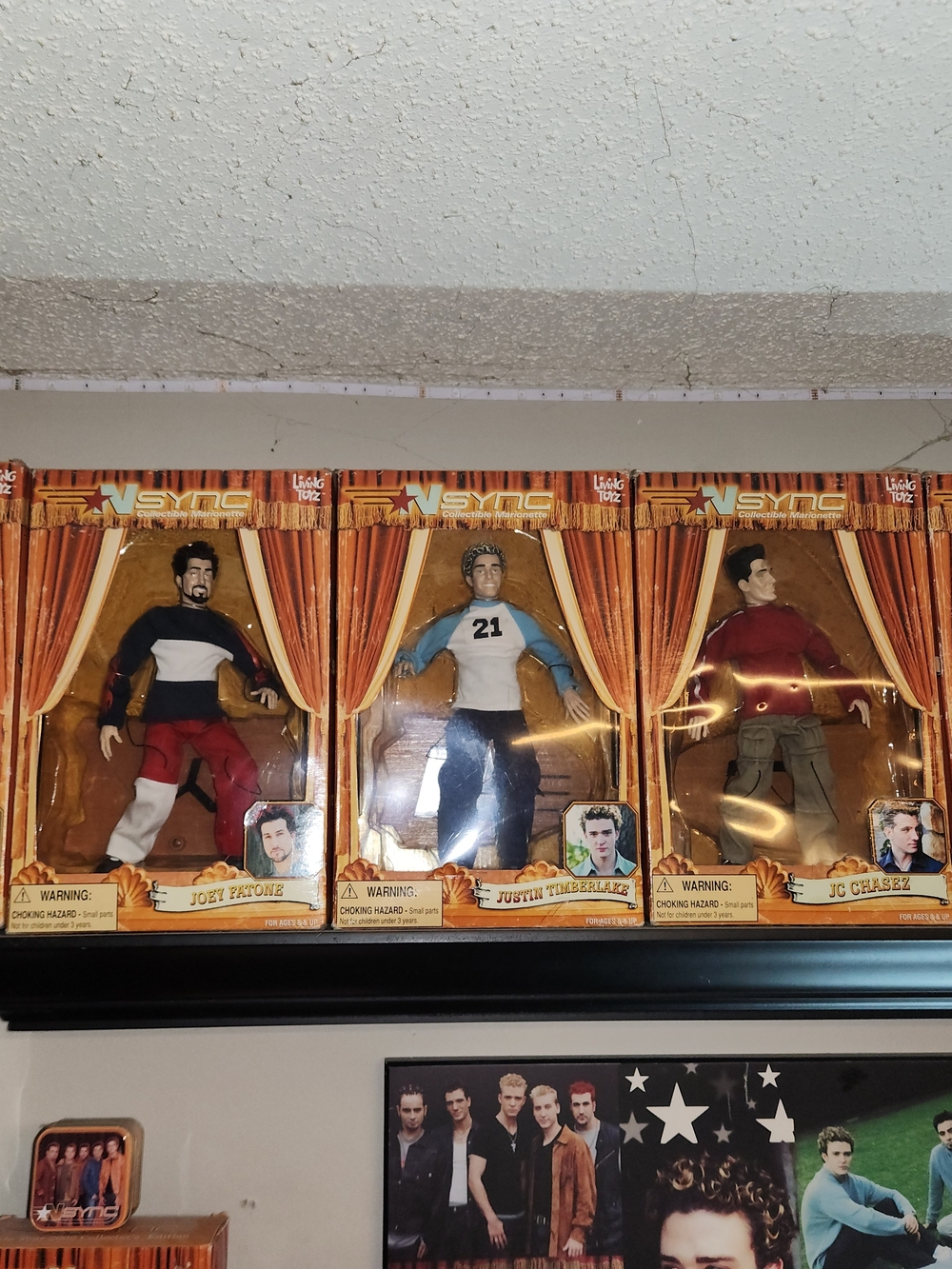Collectible Nsync Marionette Display Figurine in Red, White, Blue